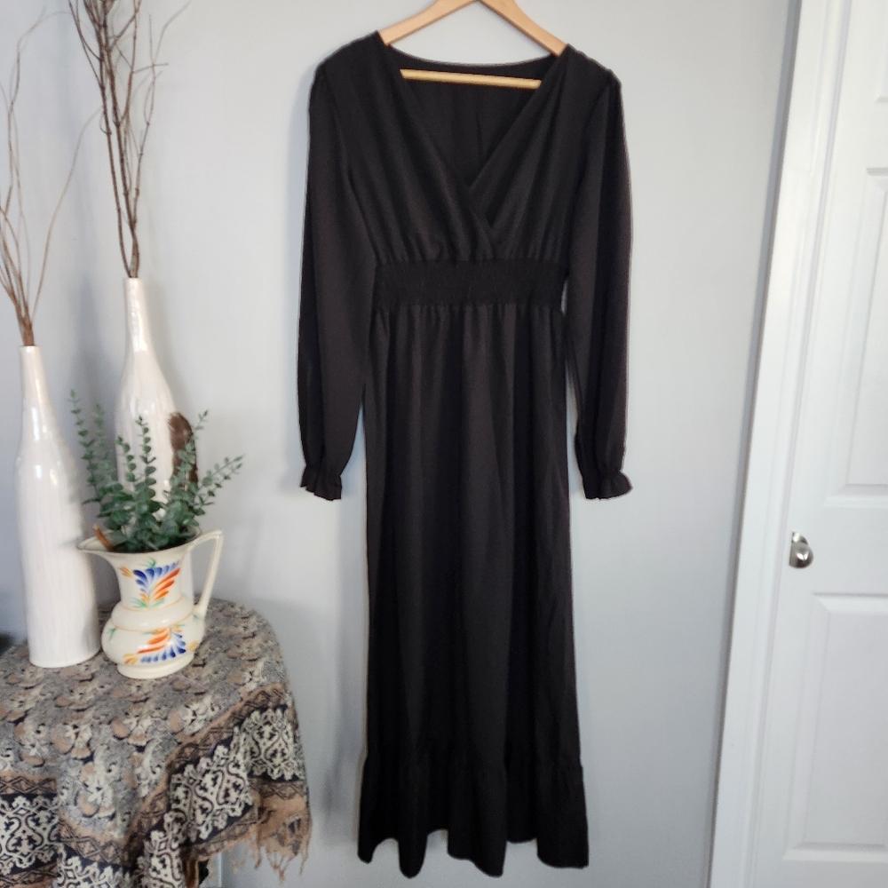 Black Long Sleeve Dress L